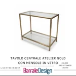 Banco Espositivo 2 Piani in Vetro ATELIER GOLD
