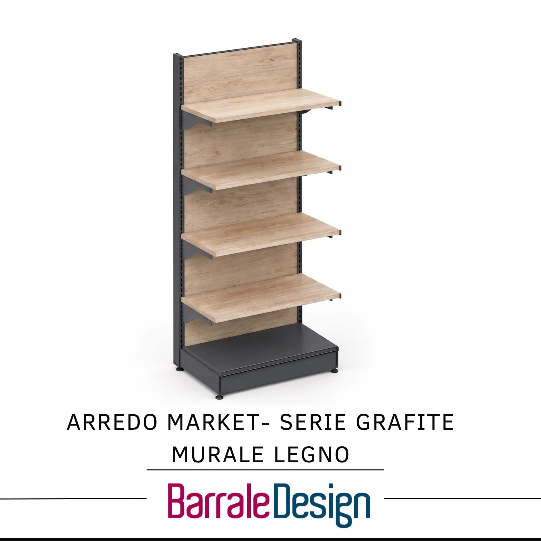 Arredo Market- Serie Grafite MURALE LEGNO - immagine 2