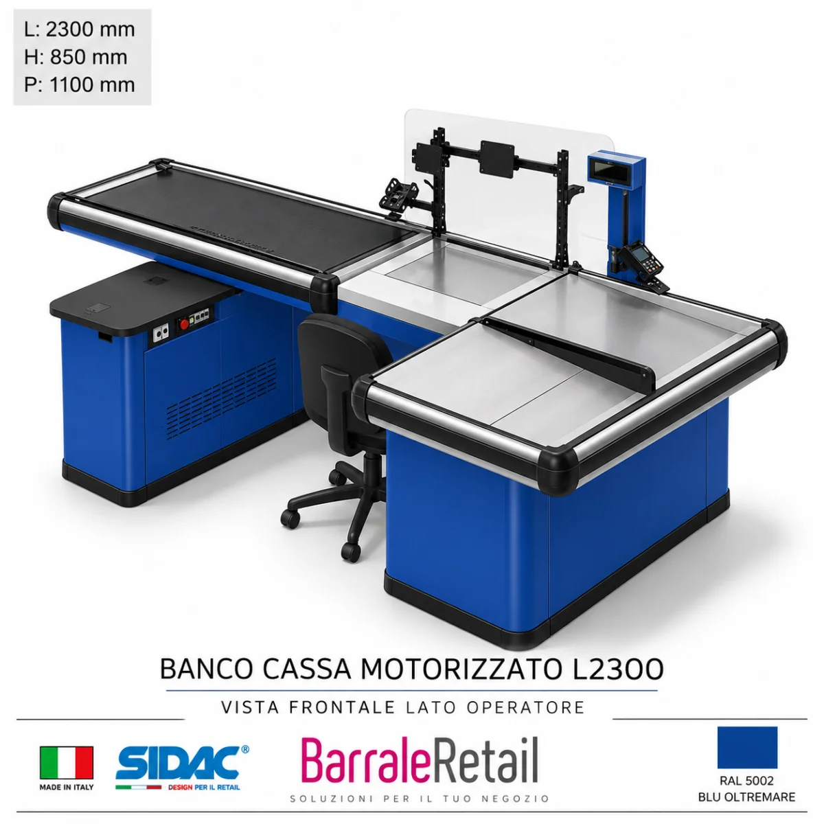 Banco Cassa Motorizzato Vasca Larga L2300 - immagine 9