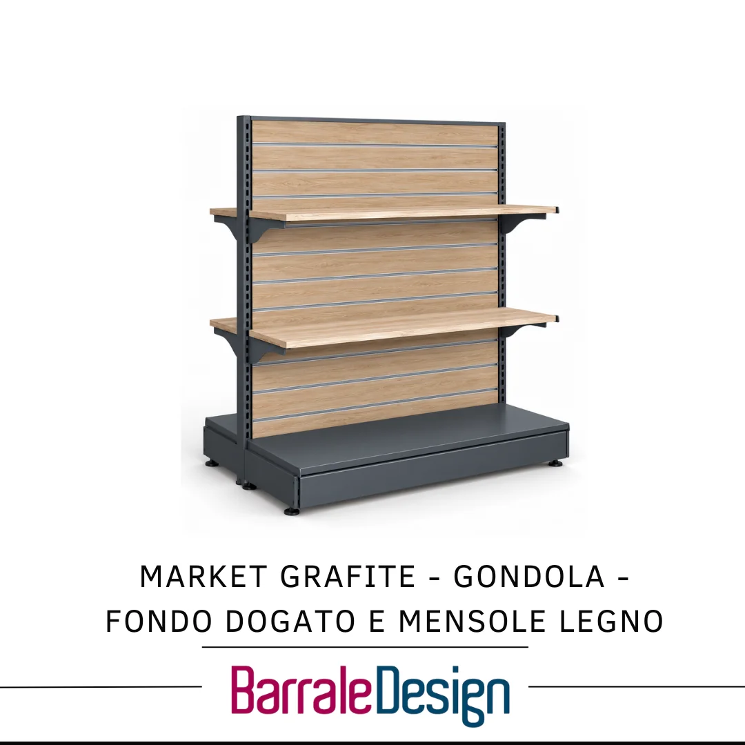Arredo Market- Serie Grafite GONDOLA DOGATO - immagine 2