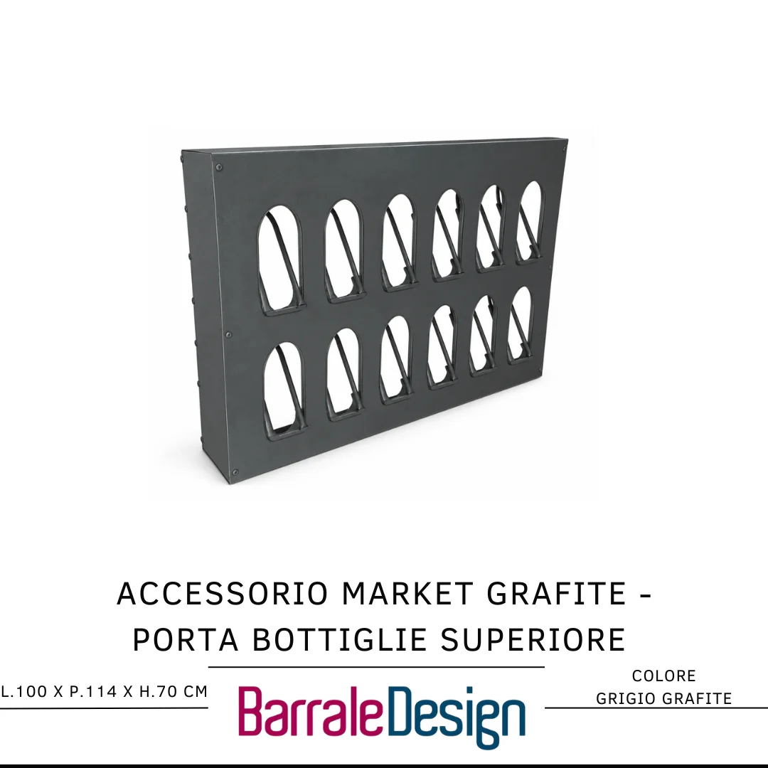 L’Accessorio Market Grafite - PORTA BOTTIGLIE SUPERIORE - immagine 2