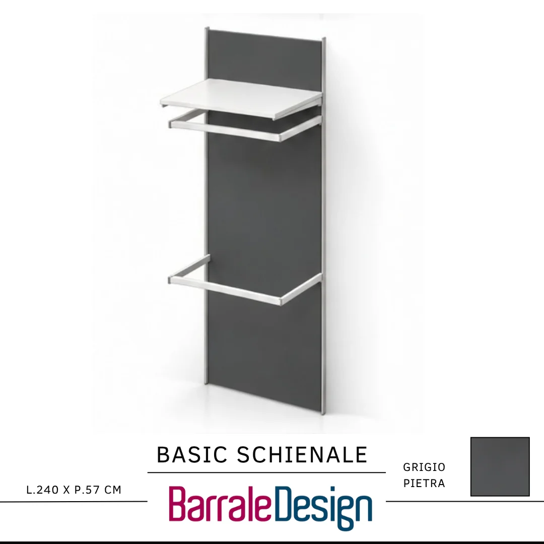 BASIC SCHIENALE – Sistema espositivo modulare a pannelli per arredo negozio - immagine 4