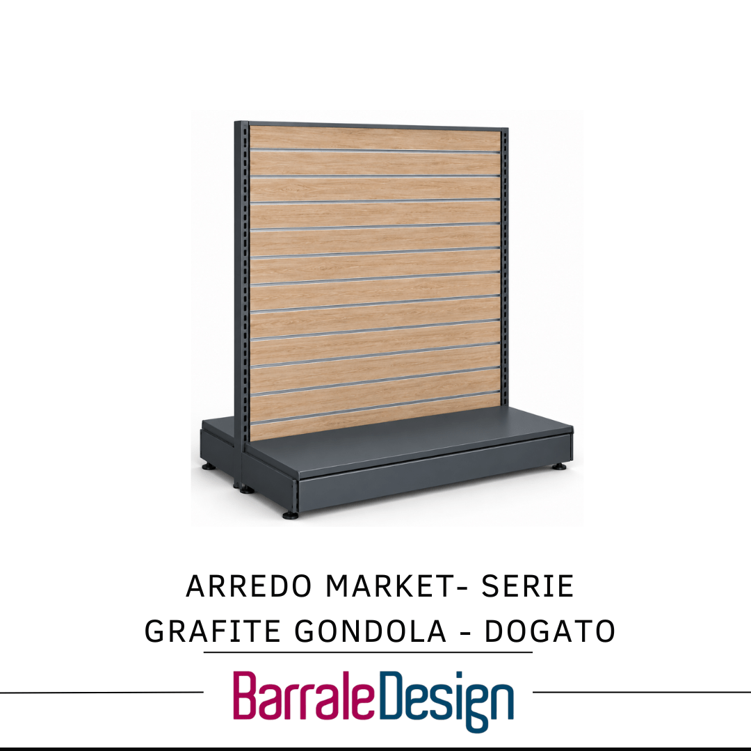 gondola mensola legno (1) Arredo Market- Serie Grafite GONDOLA DOGATO - immagine 1