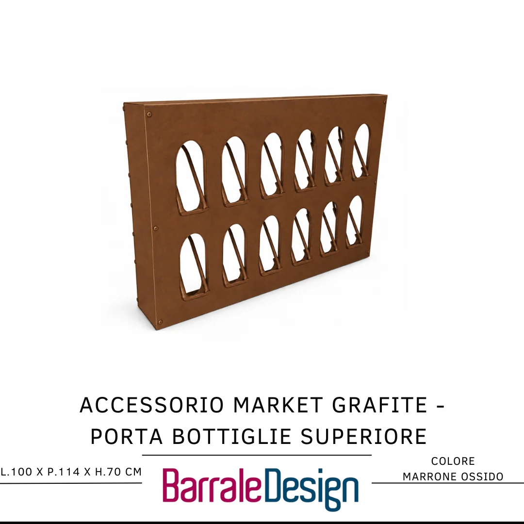 L’Accessorio Market Grafite - PORTA BOTTIGLIE SUPERIORE - immagine 3