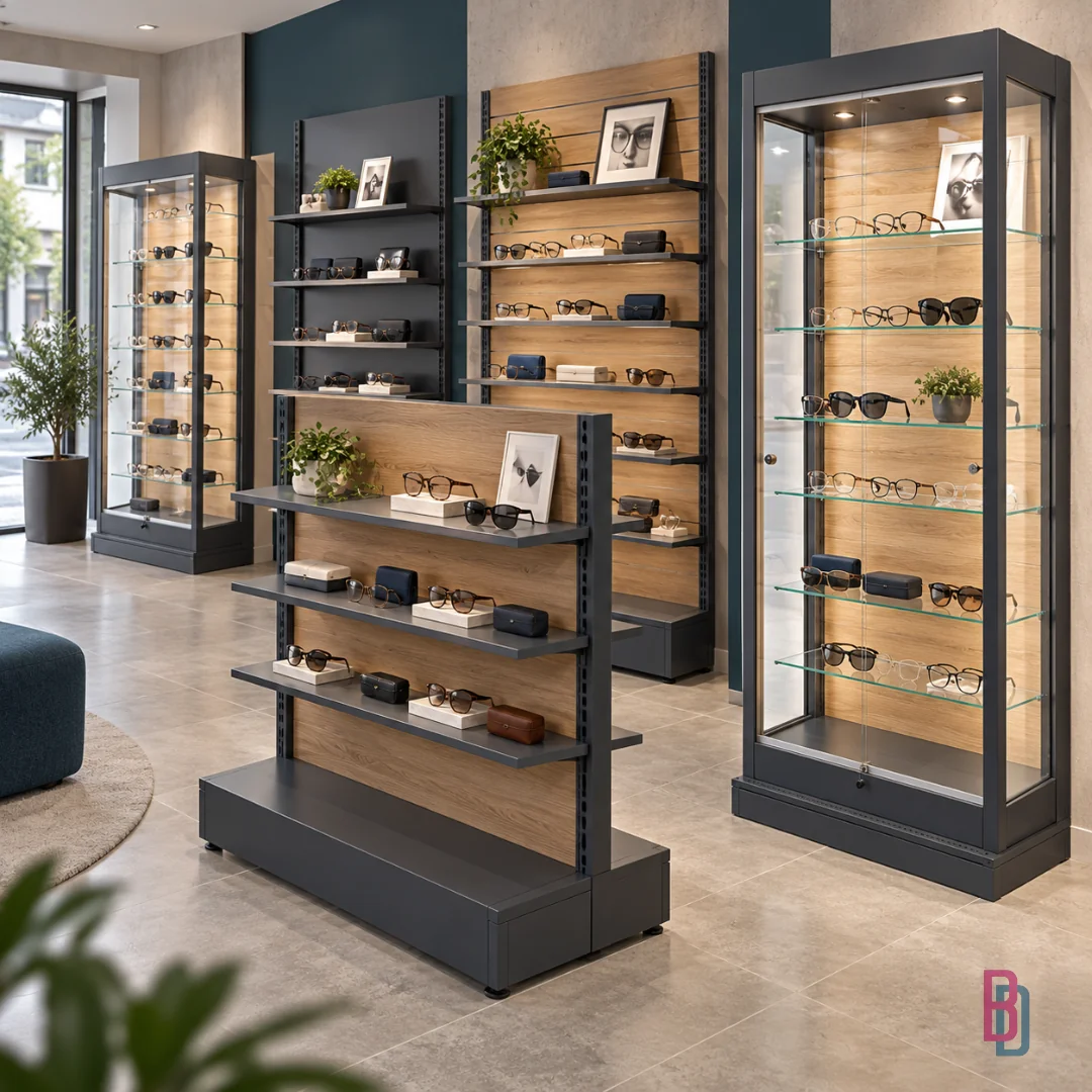 Vetrina Espositiva LED H220 Serie Grafite – Modulo in Vetro Temperato - immagine 6