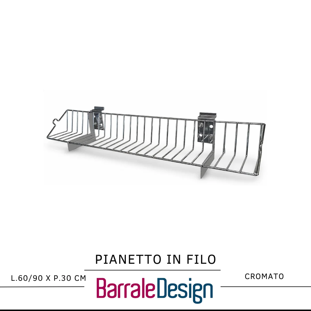 Pianetto in filo metallico cromato SISTEMA DOGATO - immagine 2