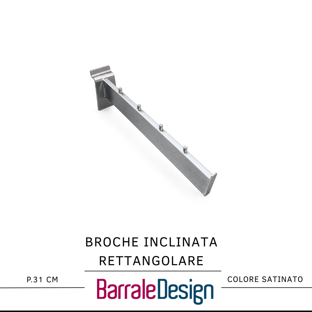 BROCHE INCLINATA IN FILO Broche Inclinata Rettangolare per SISTEMA DOGATO - immagine 1