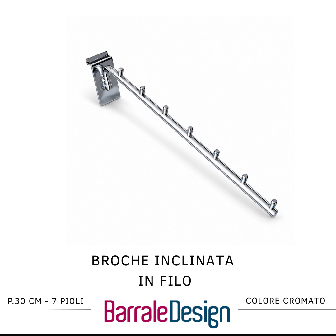 BROCHE INCLINATA IN FILO Broche inclinata in filo SISTEMA DOGATO a 7 pioli - immagine 1