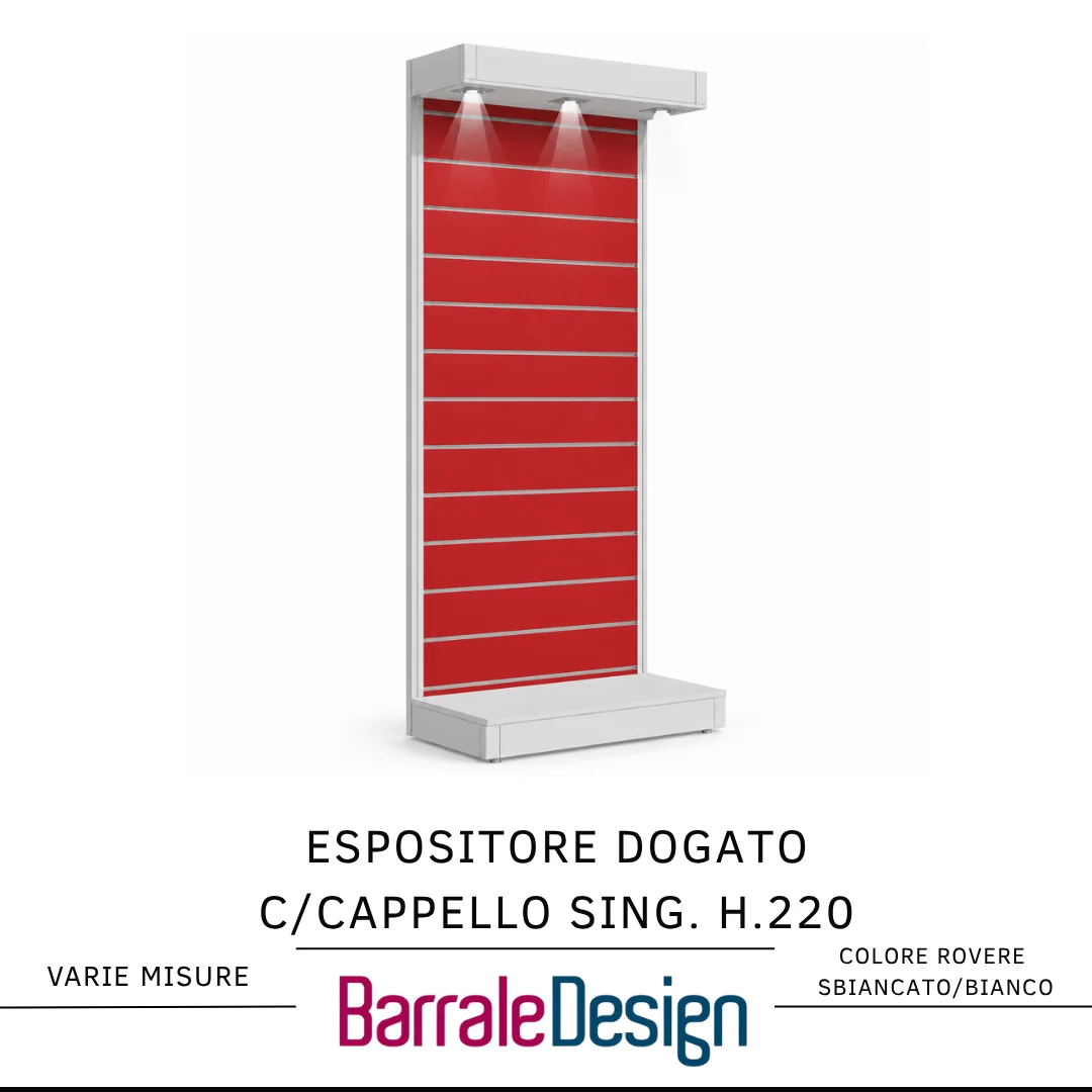 Espositore Dogato H220 con Cappello e Luci LED - immagine 2