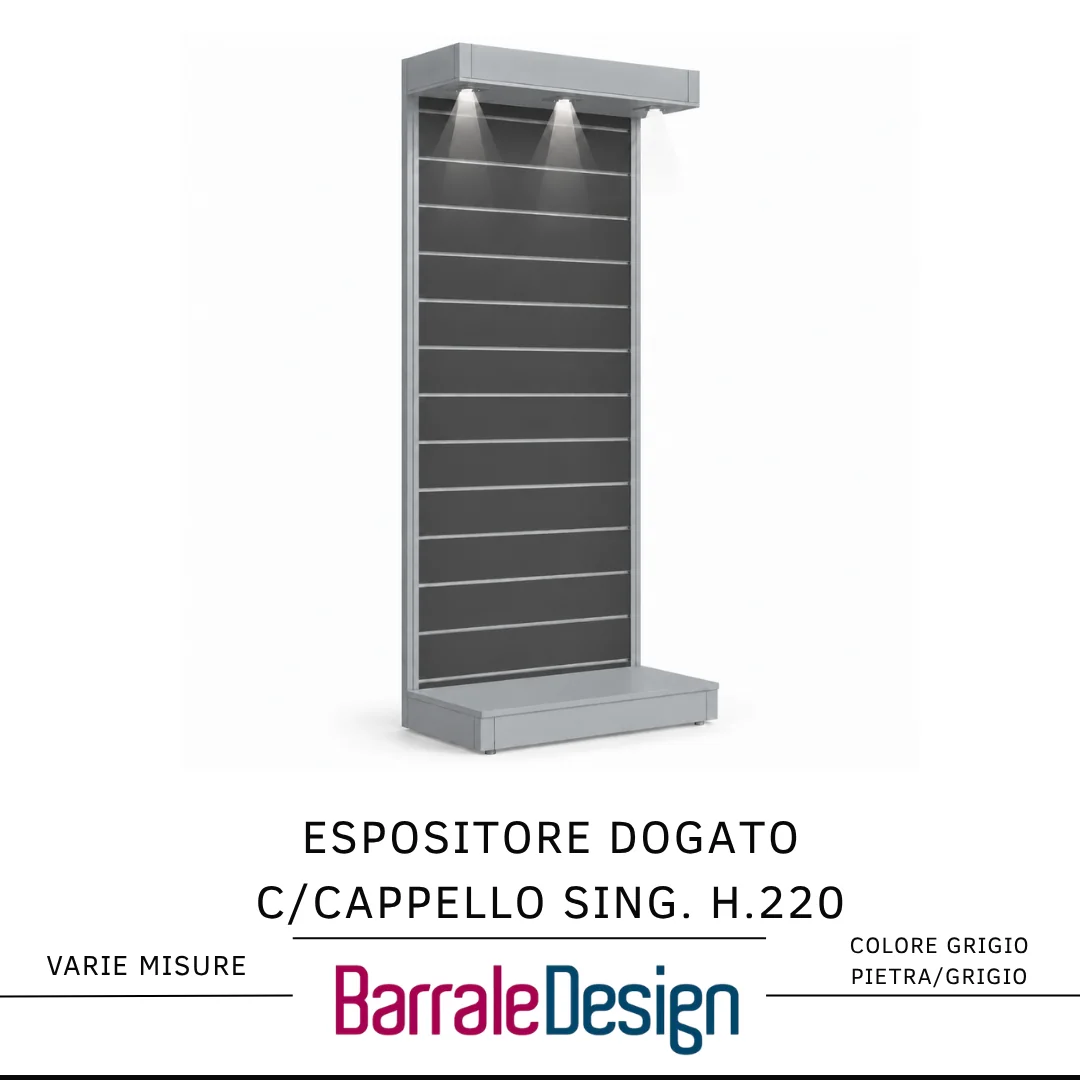 Espositore Dogato H220 con Cappello e Luci LED - immagine 11