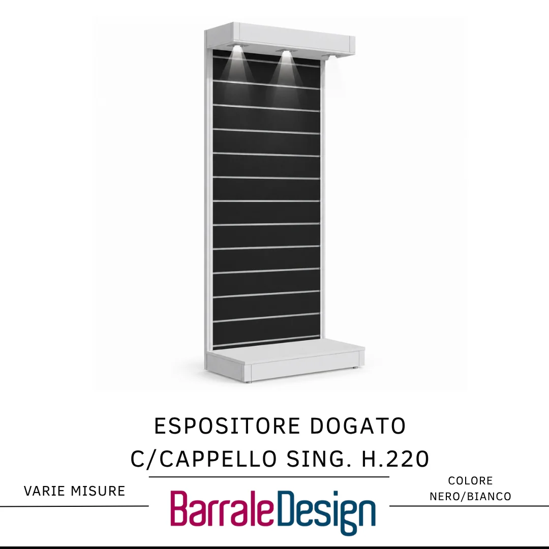 Espositore Dogato H220 con Cappello e Luci LED - immagine 12