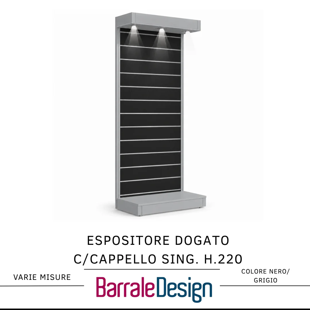 Espositore Dogato H220 con Cappello e Luci LED - immagine 13