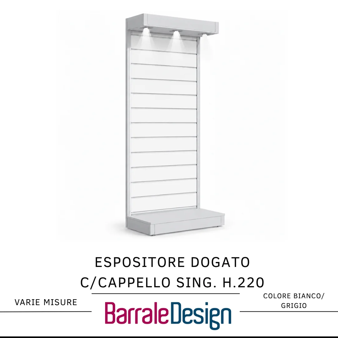 Espositore Dogato H220 con Cappello e Luci LED - immagine 14