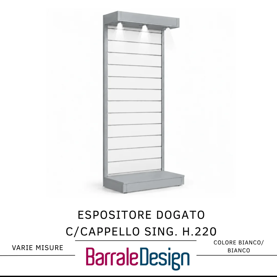 Espositore Dogato H220 con Cappello e Luci LED - immagine 15