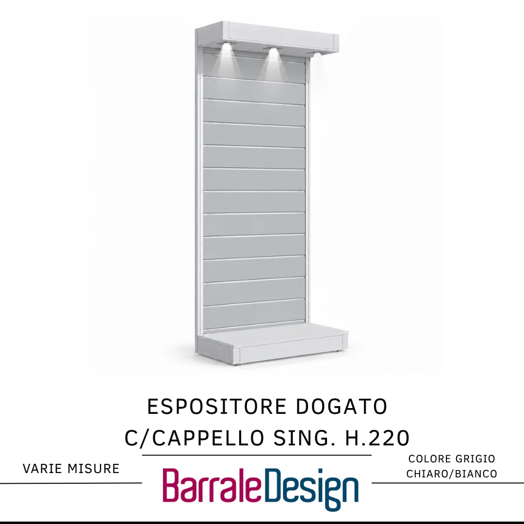 Espositore Dogato H220 con Cappello e Luci LED - immagine 16