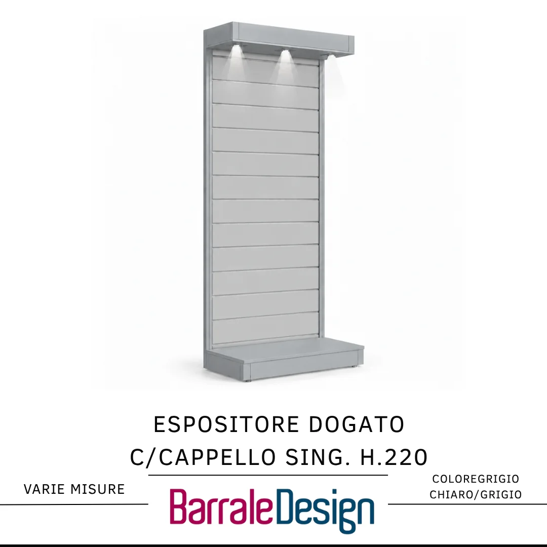 Espositore Dogato H220 con Cappello e Luci LED - immagine 17
