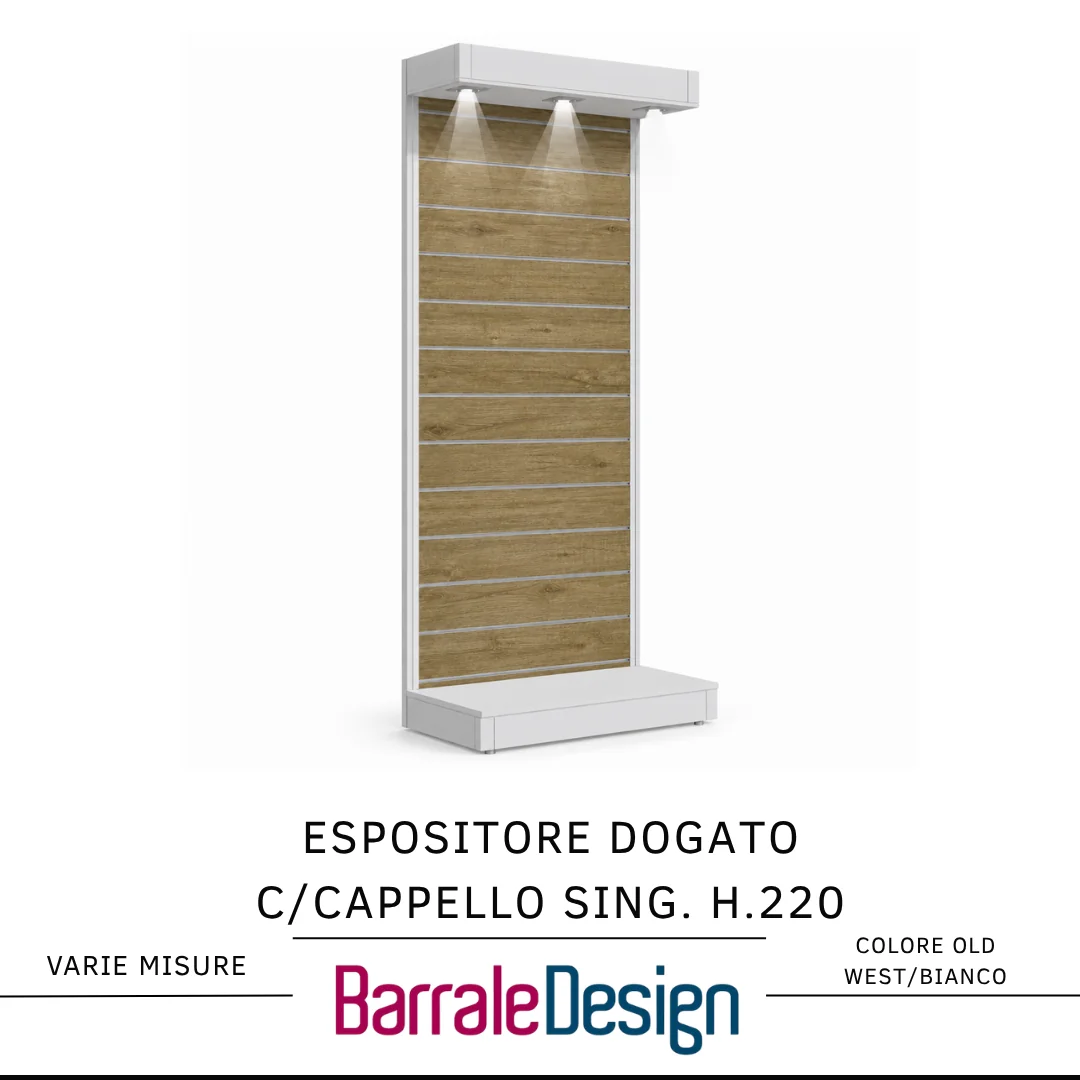 Espositore Dogato H220 con Cappello e Luci LED - immagine 19
