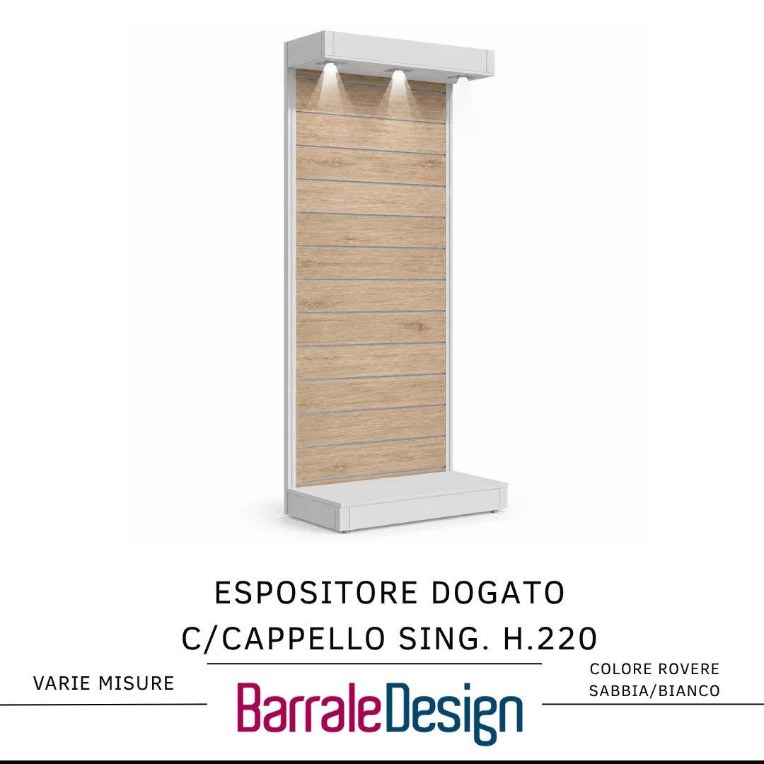 Espositore Dogato H220 con Cappello e Luci LED - immagine 20