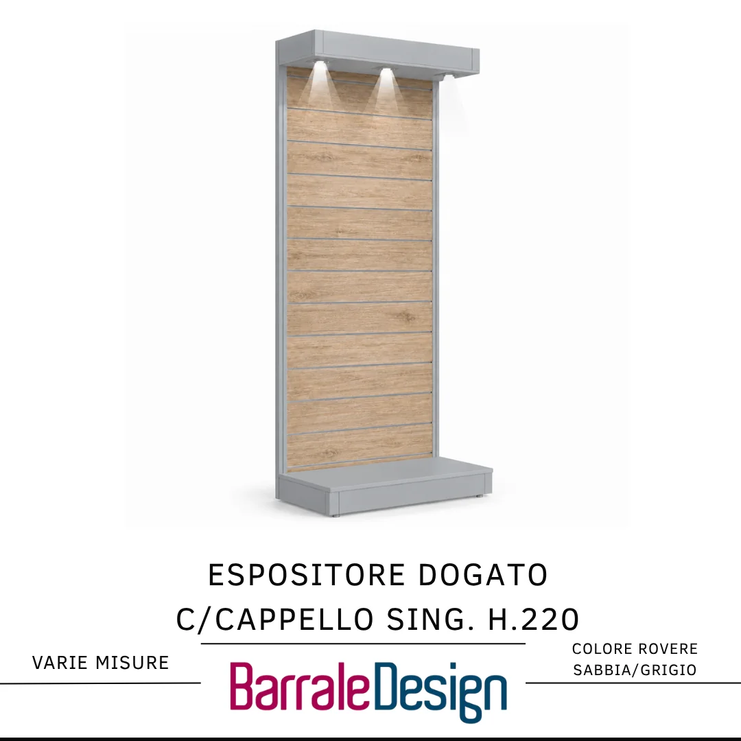 Espositore Dogato H220 con Cappello e Luci LED - immagine 21
