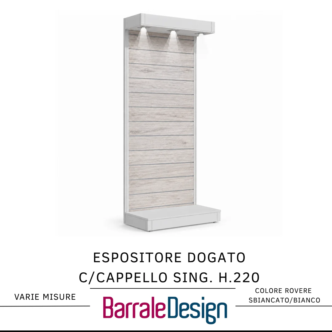 Espositore Dogato H220 con Cappello e Luci LED - immagine 22