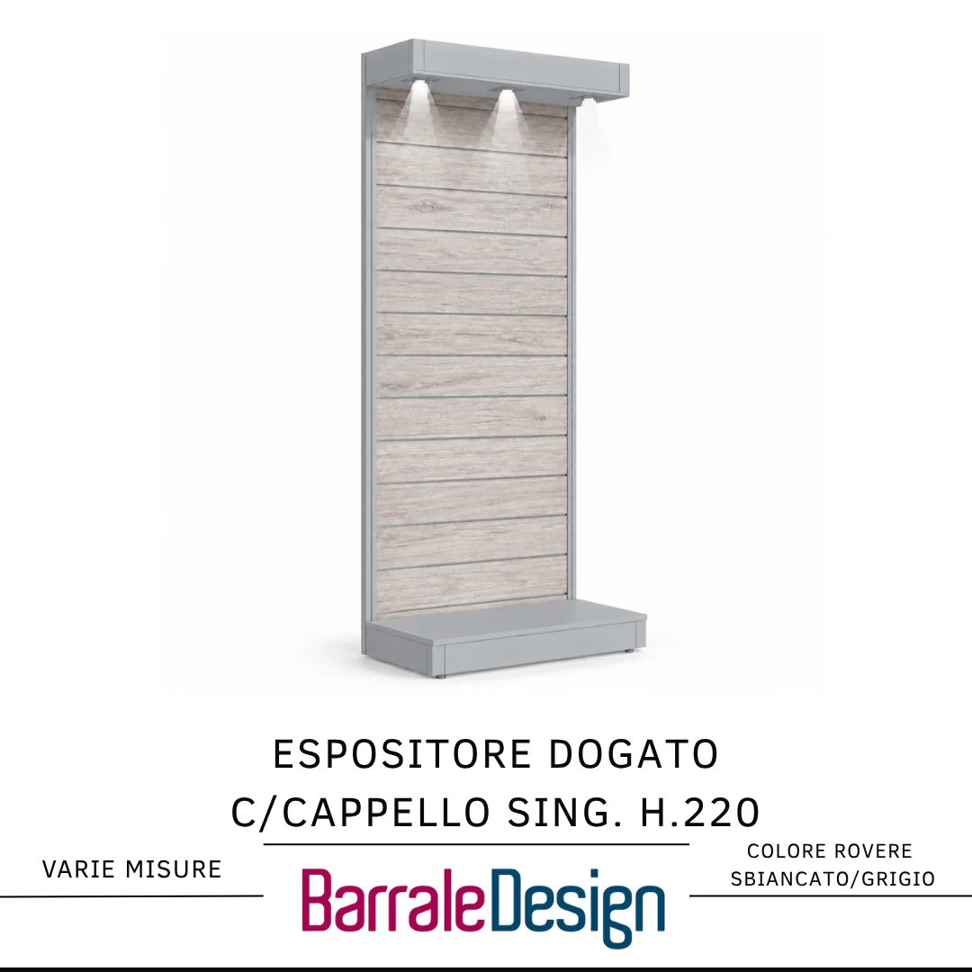 Espositore Dogato H220 con Cappello e Luci LED - immagine 23