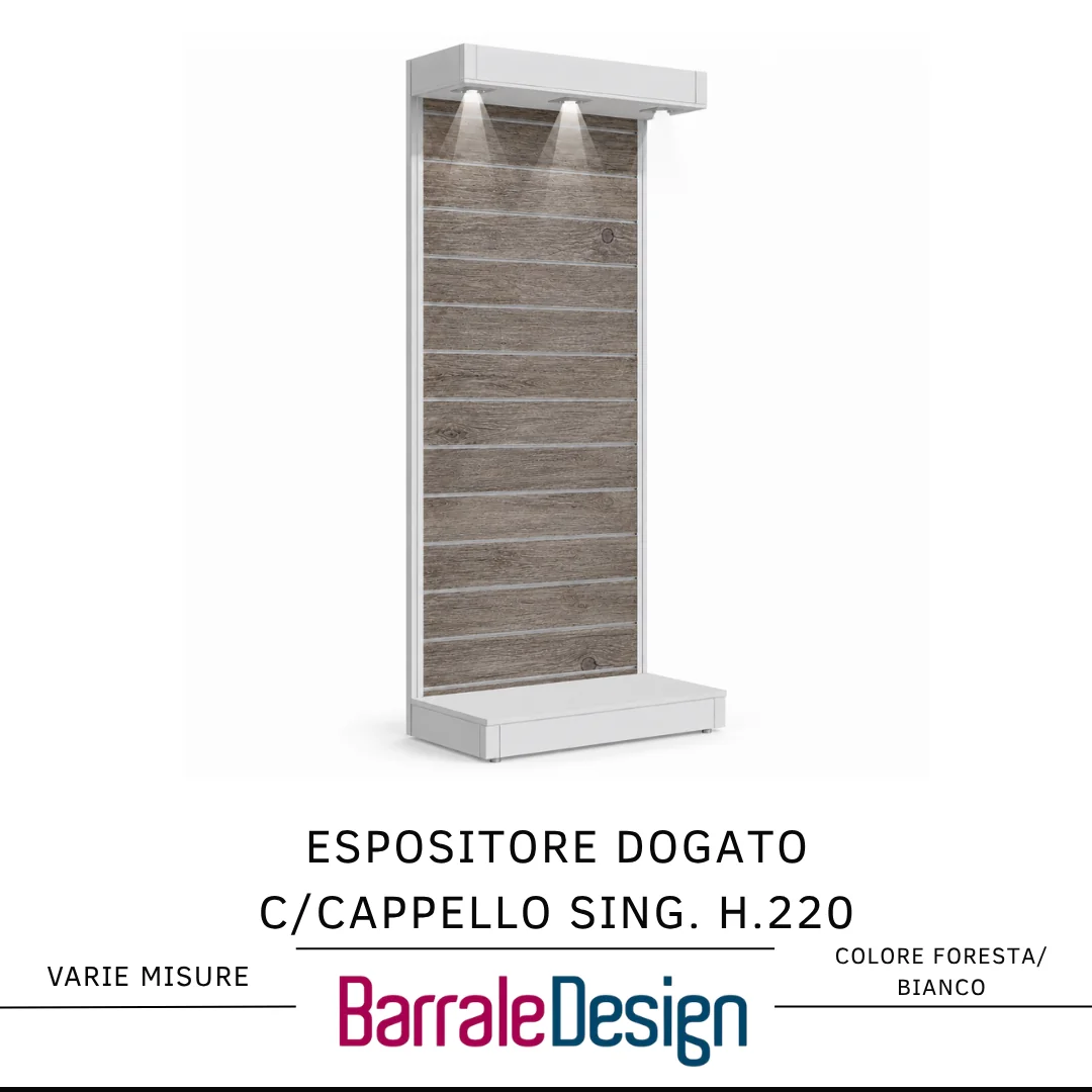 Espositore Dogato H220 con Cappello e Luci LED - immagine 24