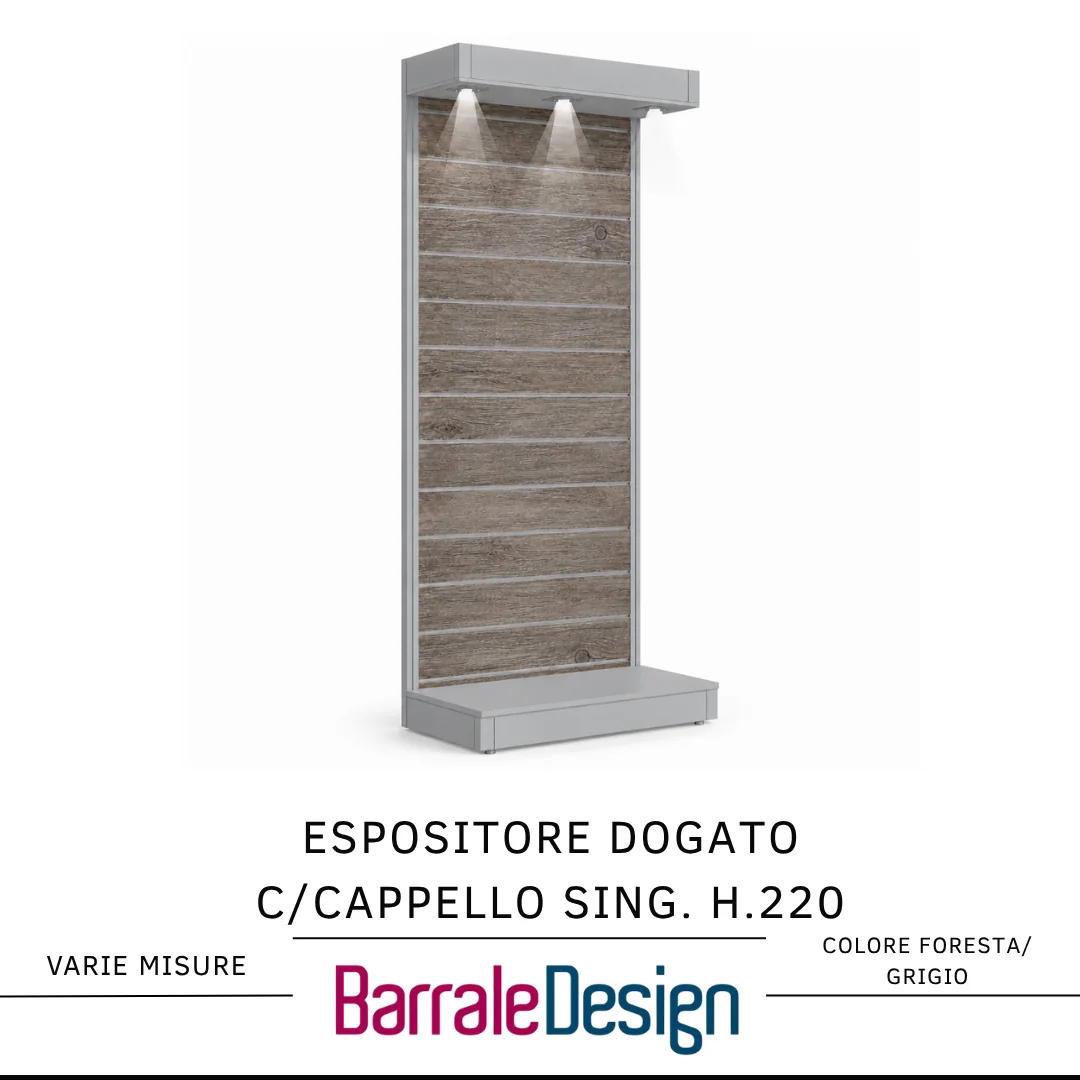 Espositore Dogato H220 con Cappello e Luci LED - immagine 25