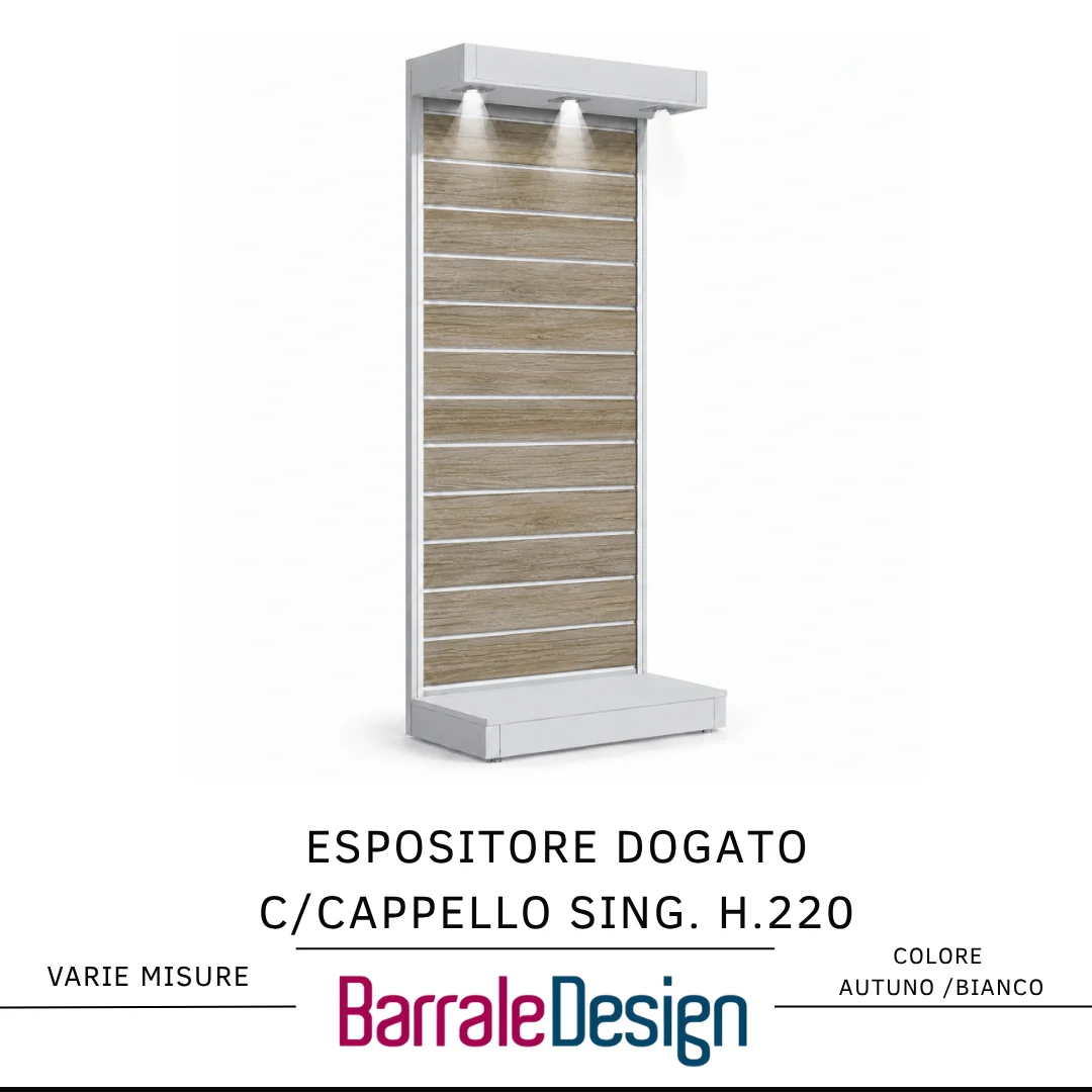 Espositore Dogato H220 con Cappello e Luci LED - immagine 28