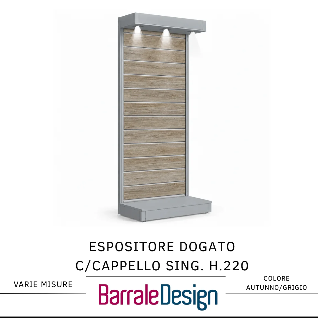 Espositore Dogato H220 con Cappello e Luci LED - immagine 29
