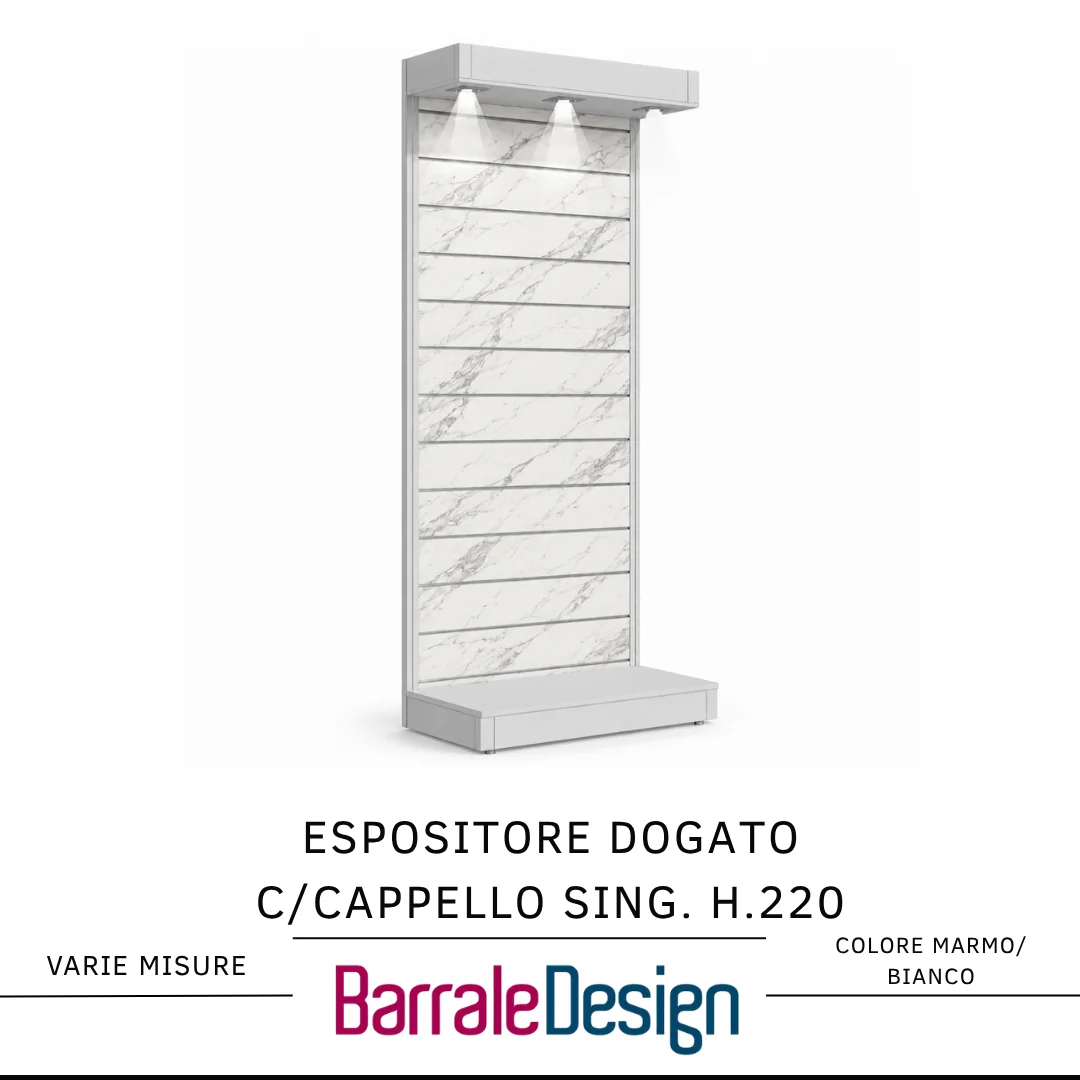 Espositore Dogato H220 con Cappello e Luci LED - immagine 30