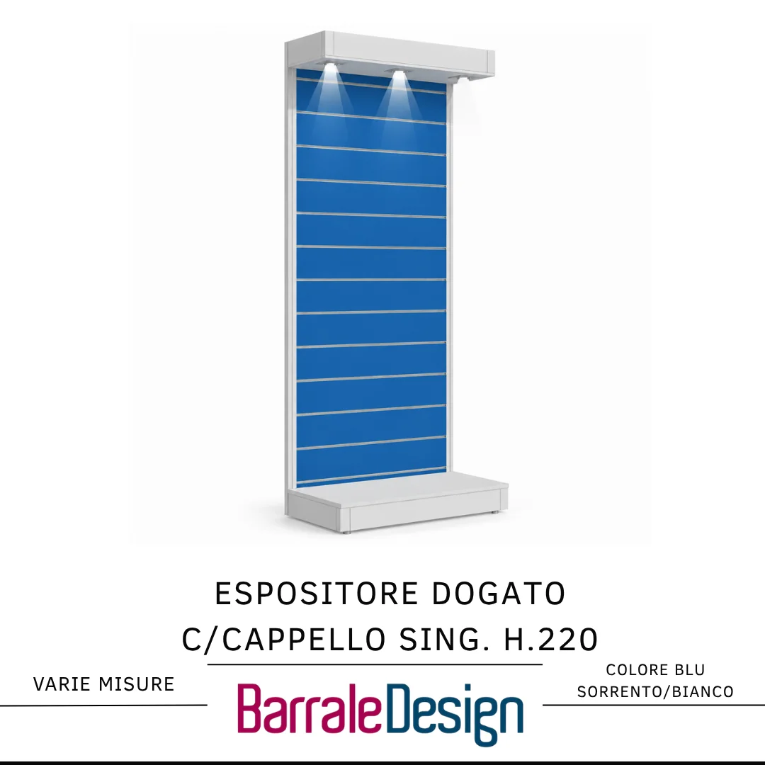 Espositore Dogato H220 con Cappello e Luci LED - immagine 4