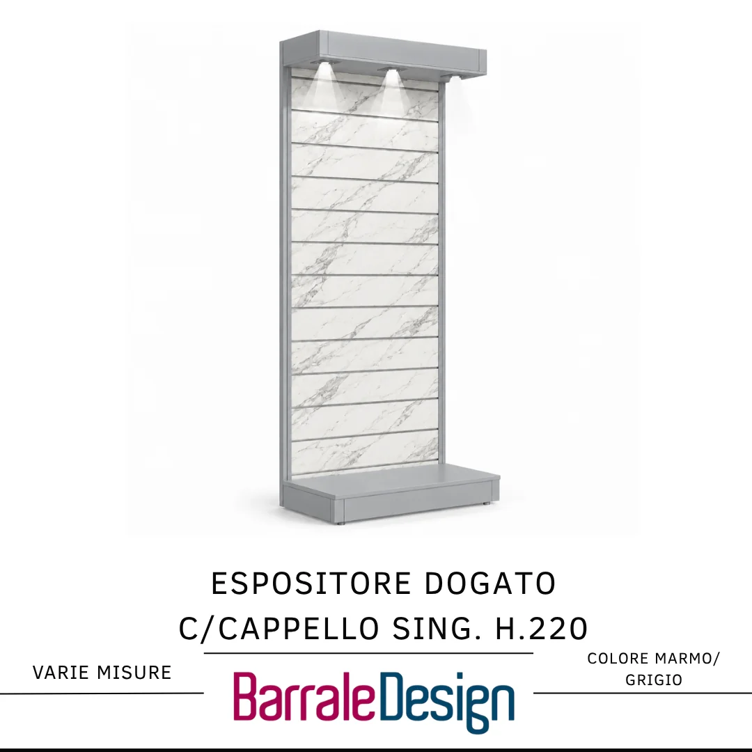 Espositore Dogato H220 con Cappello e Luci LED - immagine 31