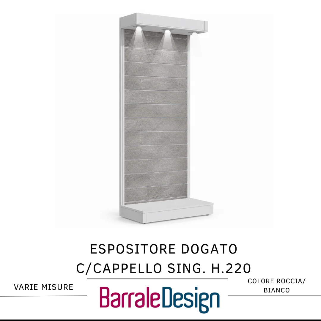 Espositore Dogato H220 con Cappello e Luci LED - immagine 32