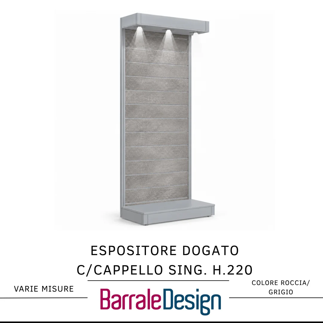 Espositore Dogato H220 con Cappello e Luci LED - immagine 33
