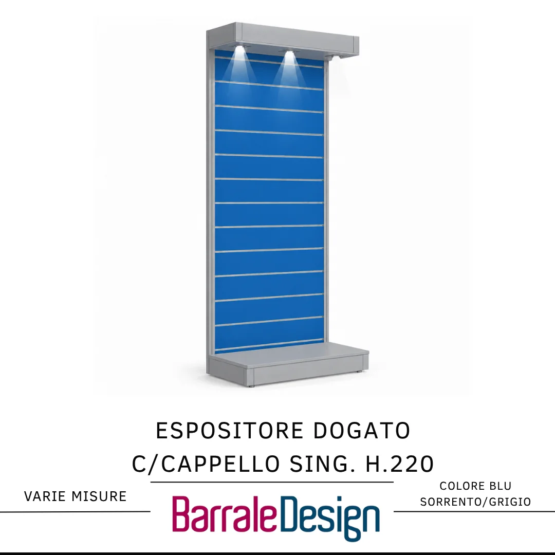 Espositore Dogato H220 con Cappello e Luci LED - immagine 5