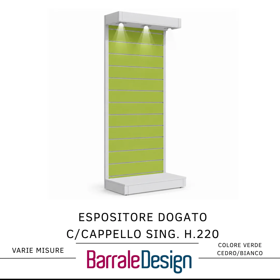 Espositore Dogato H220 con Cappello e Luci LED - immagine 6