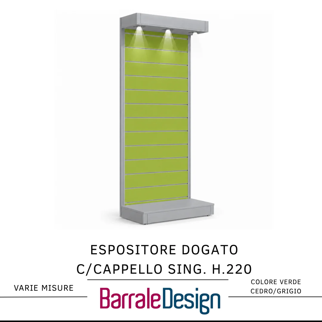 Espositore Dogato H220 con Cappello e Luci LED - immagine 7