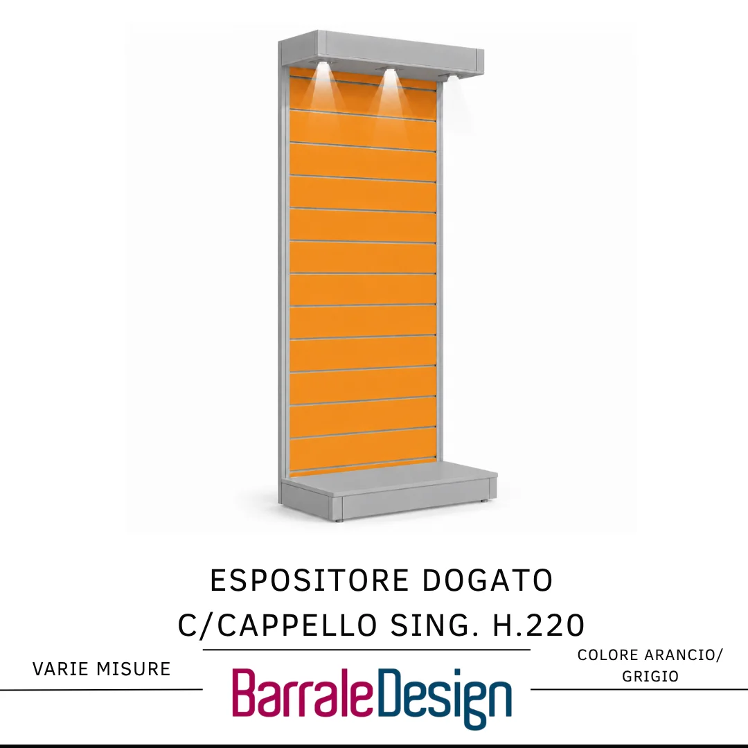 Espositore Dogato H220 con Cappello e Luci LED - immagine 9