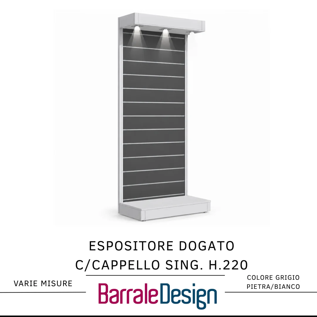 Espositore Dogato H220 con Cappello e Luci LED - immagine 10