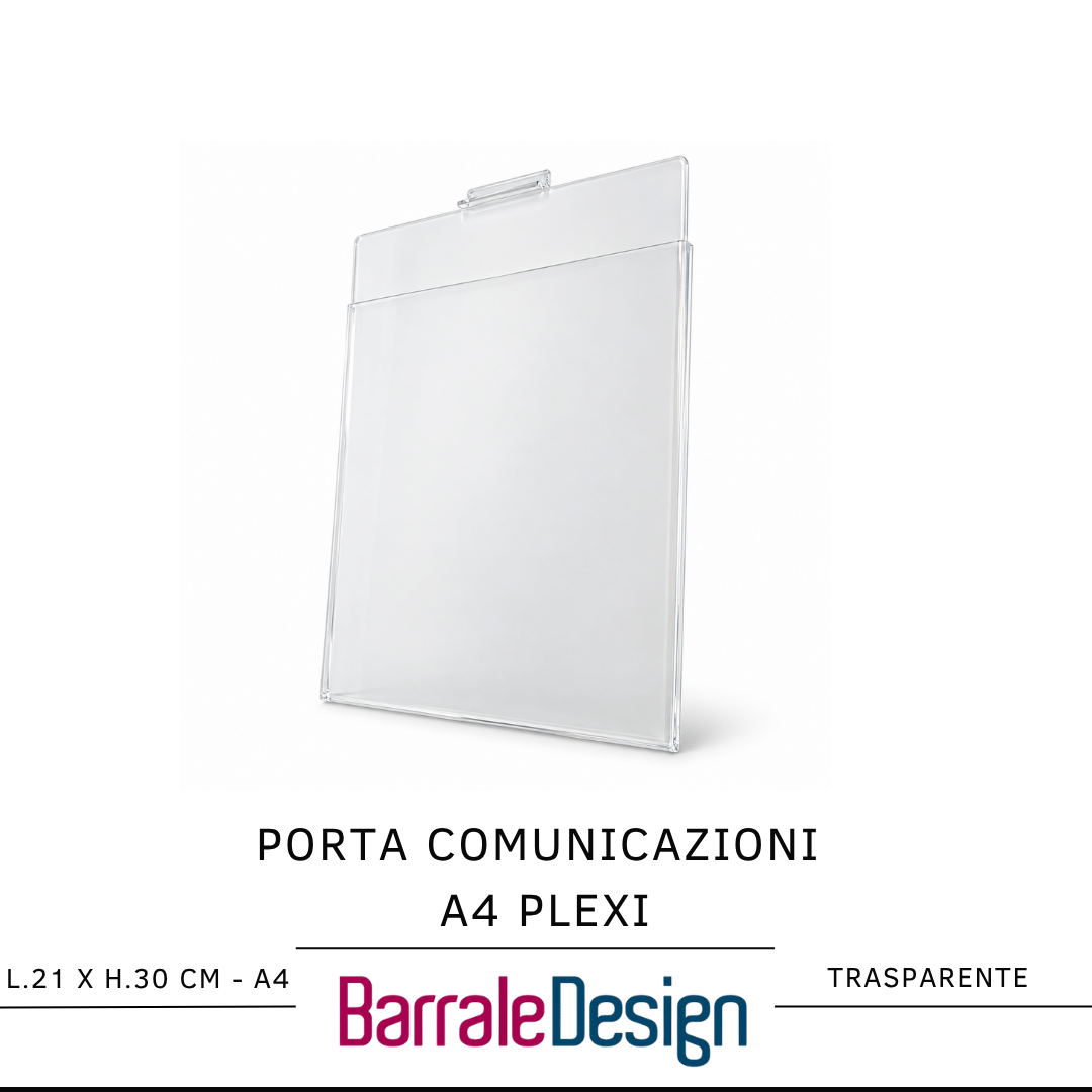 PORTA COMUNICAZIONI A4 PLEXI Porta Comunicazioni A4 Plexi SISTEMA DOGATO - immagine 1