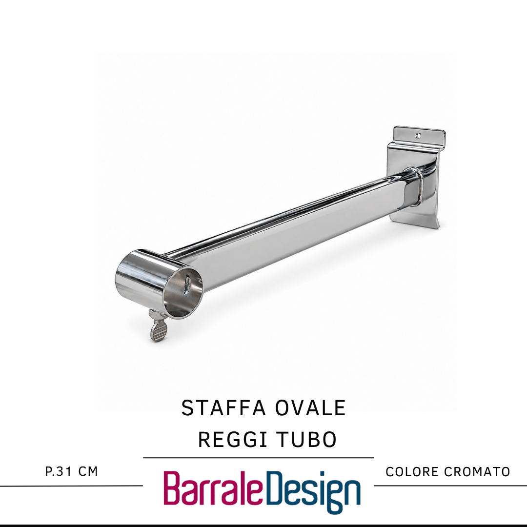 STAFFA OVALE REGGI TUBO Staffa Ovale Reggi Tubo per SISTEMA DOGATO - immagine 1