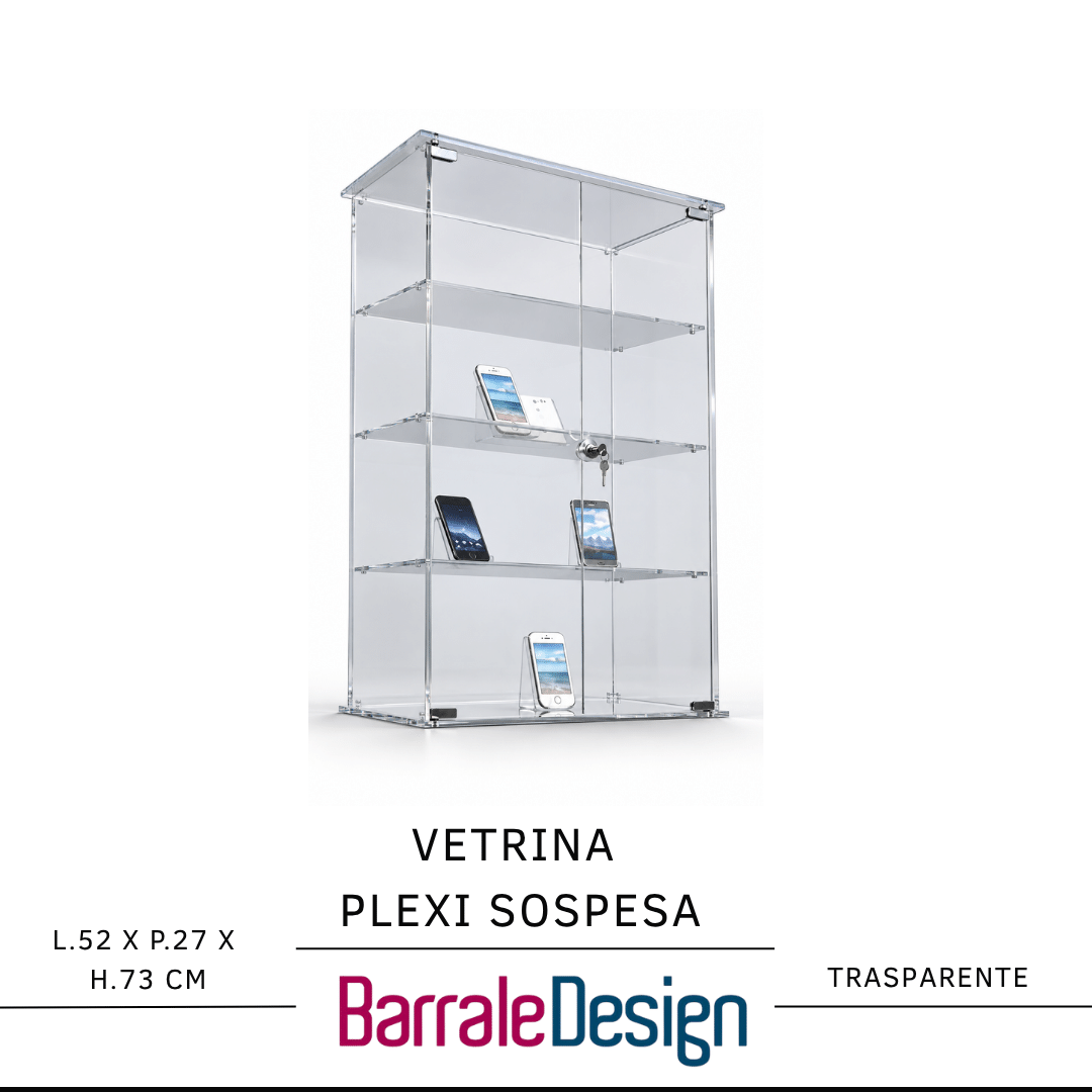 VETRINA PLEXI SOSPESO Vetrina Plexi Sospesa H 73 SISTEMA DOGATO - immagine 1